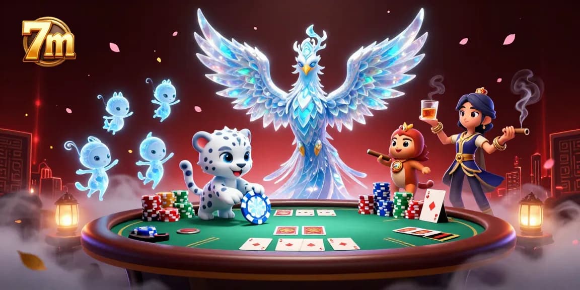 Experience thrilling 7m action with glowing ice creatures, poker chips, and emerald-clad tables.