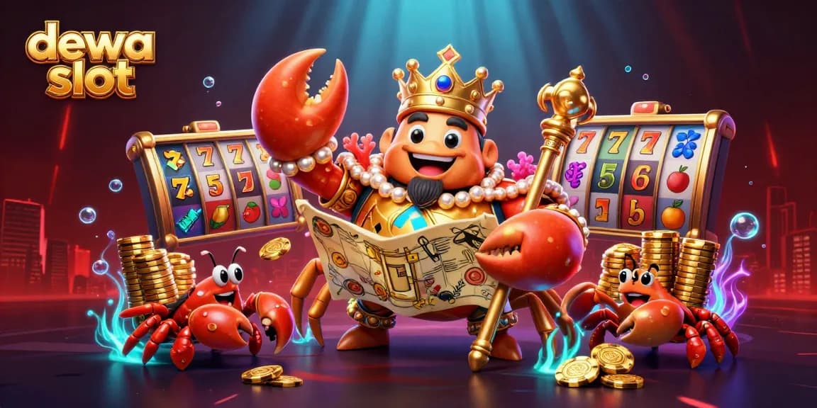 Mainkan dewa slot dengan mesin slot yang bersinar dan semburan emas yang berkilauan