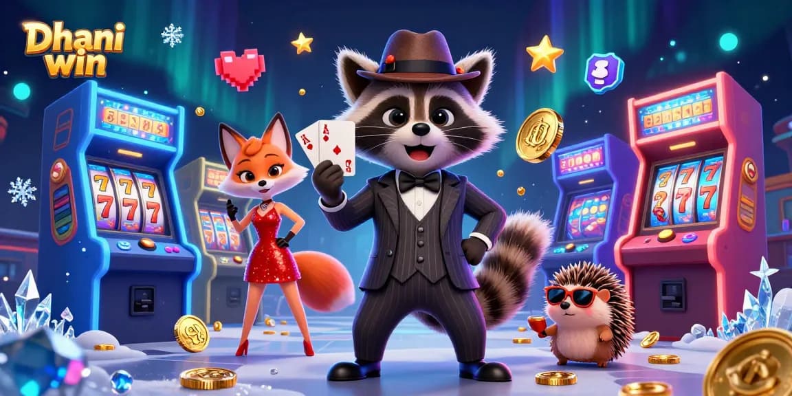 Experience the thrill of winning at Dhani win with exciting casino vibes and vibrant game symbols.
