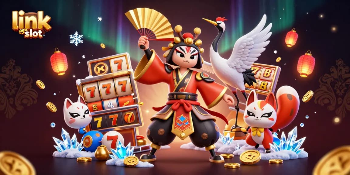 Experience thrilling slot action with our vibrant link agen slot illustration showcasing dynamic gaming elements.