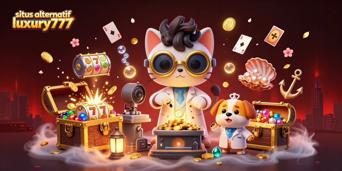 Spin to win with situs alternatif luxury777's exciting games in a vibrant casino scene.