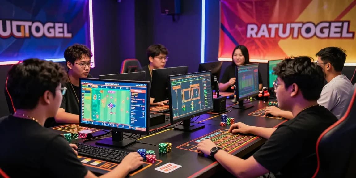 Pengguna RATUTOGEL terlibat dalam permainan Togel online dengan semangat, berstrategi di sekitar perangkat gaming modern.