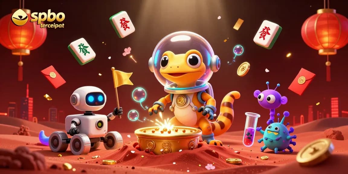 Experience spbo tercepat with a Martian gecko and alien bacteria at a golden casino!