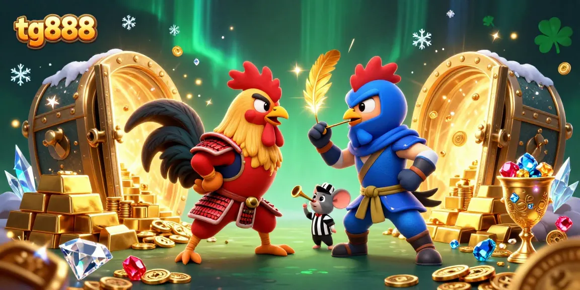 Engage with the thrilling showdown of tg888 fighting roosters in an electrifying casino atmosphere.