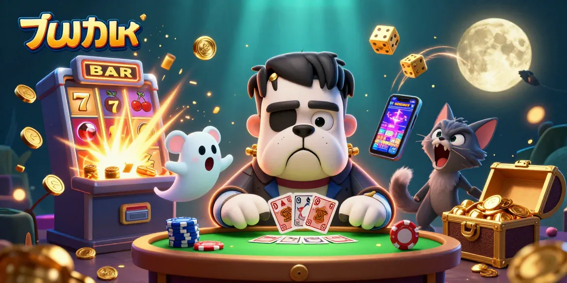 Engage in sports betting with แทงบอล as a 3D cartoon scene showcases vibrant casino action.