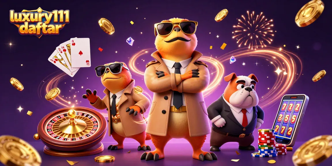 Join the action at luxury111 daftar while raptors and a bulldog bouncer create a hilarious casino scene!