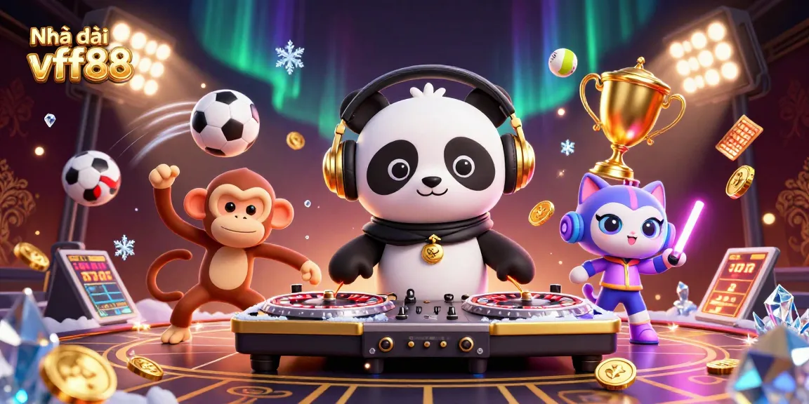 Engage in thrilling gameplay at Nhà cái vff88 featuring a vibrant DJ panda and dynamic game elements.
