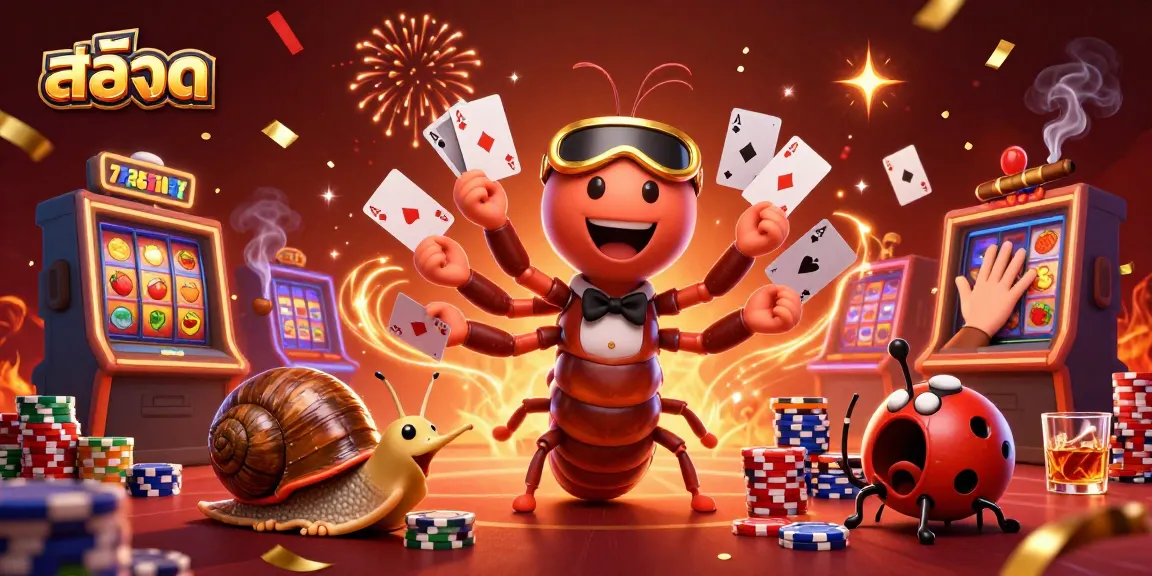 Get ready for action with สล็อต as the millipede dealer fans cards at an exciting casino scene.