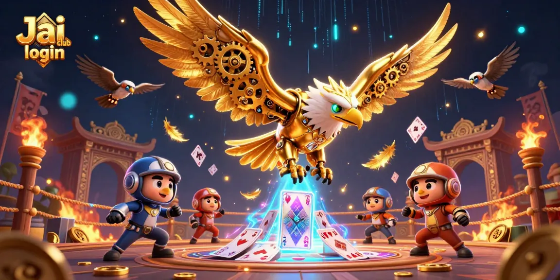 Engage with exciting games using Jai club login in this dynamic 3D casino battle scene