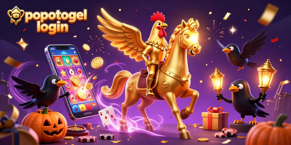 Experience the thrilling popotogel login with this vibrant casino illustration featuring amazing gaming elements.