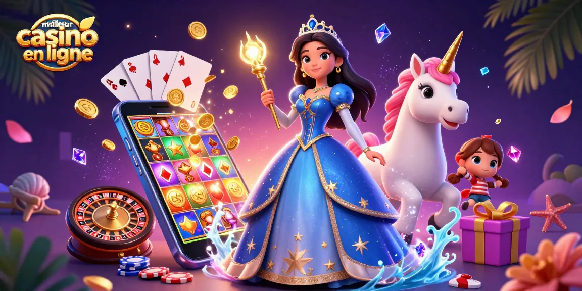 Scène engageante mettant en avant meilleur casino en ligne avec des personnages dynamiques, des jeux de machines à sous et des éléments de jeu palpitants.
