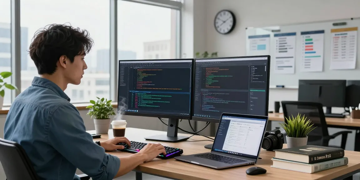 快连 provides a fast and secure VPN connection in a modern tech workspace.