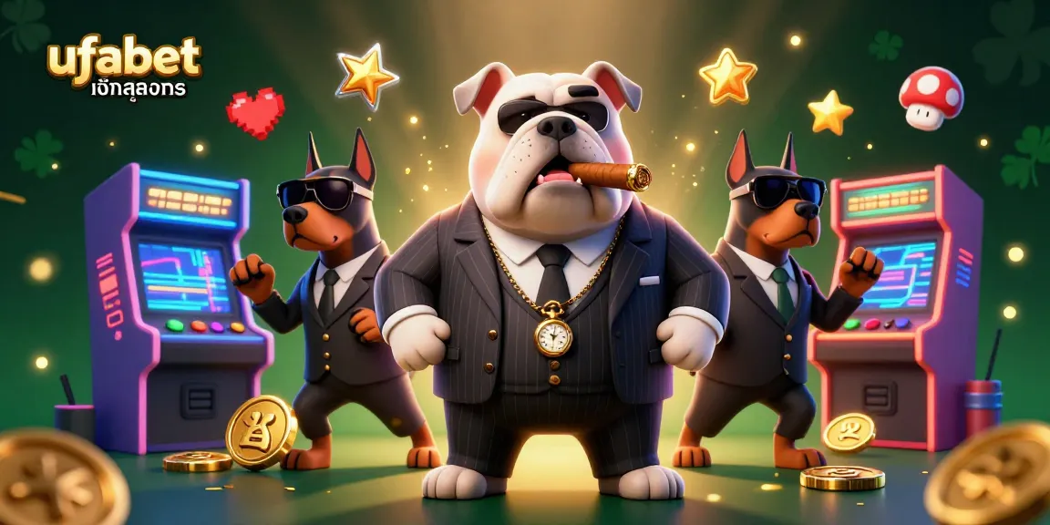 Engage with the thrilling ufabetเข้าสู่ระบบ casino experience featuring a mafia boss bulldog and Doberman bodyguards in an immersive setting.