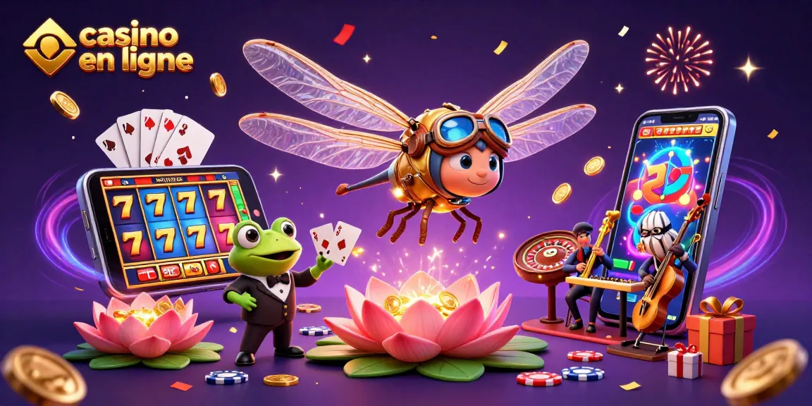 Jouez à des jeux passionnants de casino en ligne avec des éléments colorés et des personnages amusants