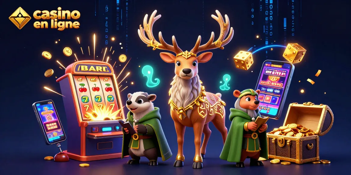 Vivez l'excitation du casino en ligne avec un cerf druidique celtique, un blaireau sage et des éléments de jeu captivants.