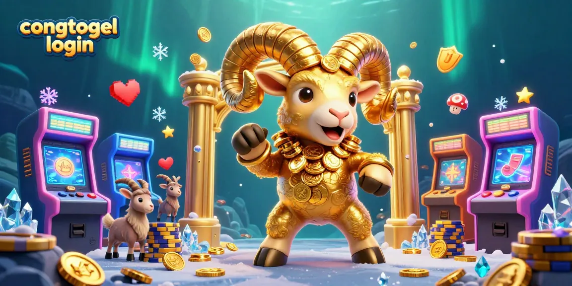 Engage with the congtogel login platform through a vibrant 3D casino illustration featuring animated characters.