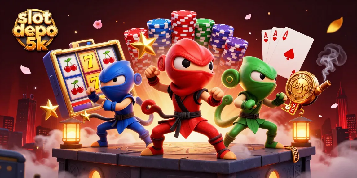 Engage in thrilling gameplay with slot depo 5k while watching animated chameleons mastering the art of slots.