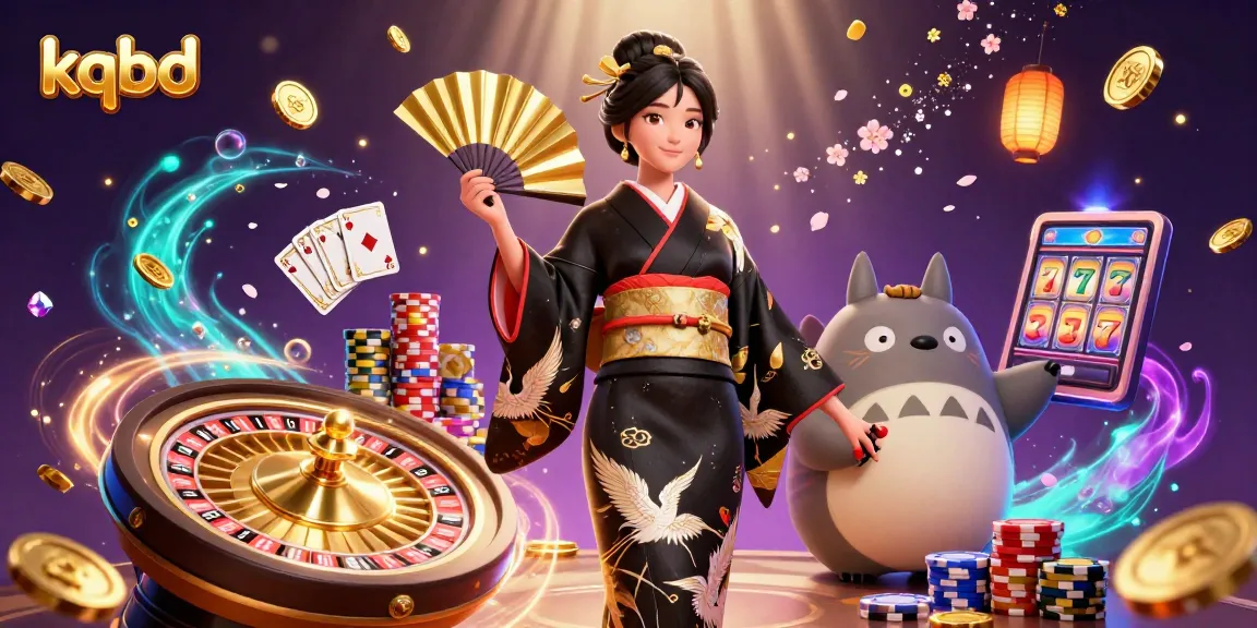 Experience real-time kqbd updates with a vibrant illustration of a casino scene featuring a lady and tanuki.
