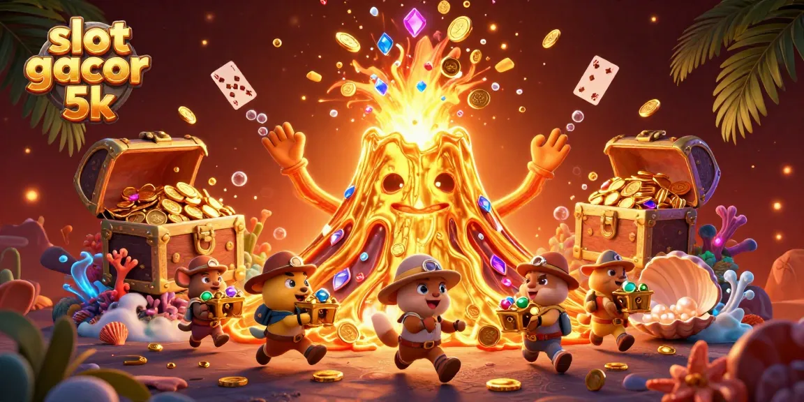 Experience the thrill of winning with slot gacor 5k as golden treasures erupt from the volcano.