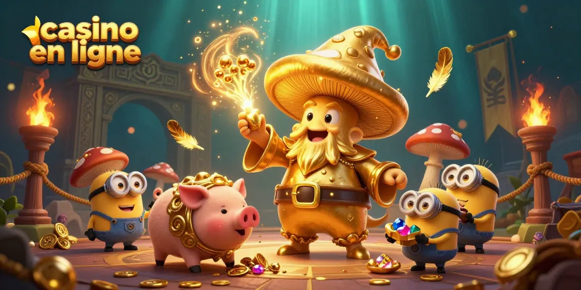 Plongez dans l'univers du casino en ligne avec cette illustration ludique et enchantée.