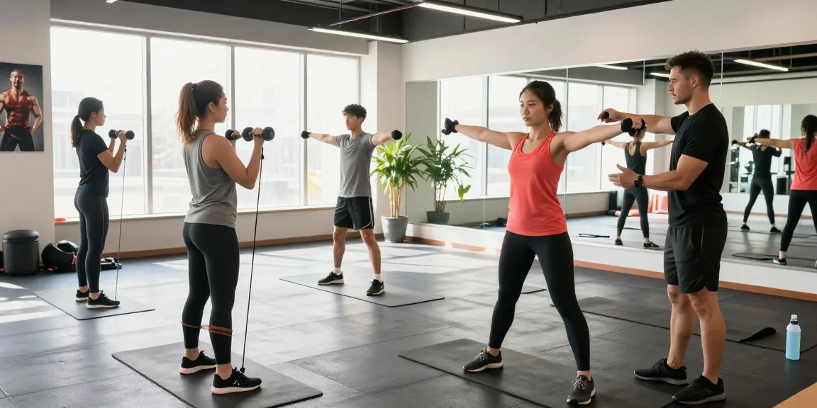 Driada Shop showcasing fitness equipment and personal training in a modern gym.