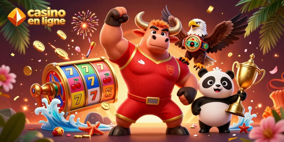 Gagnez avec les jeux de casino en ligne grâce à notre illustration colorée et dynamique.