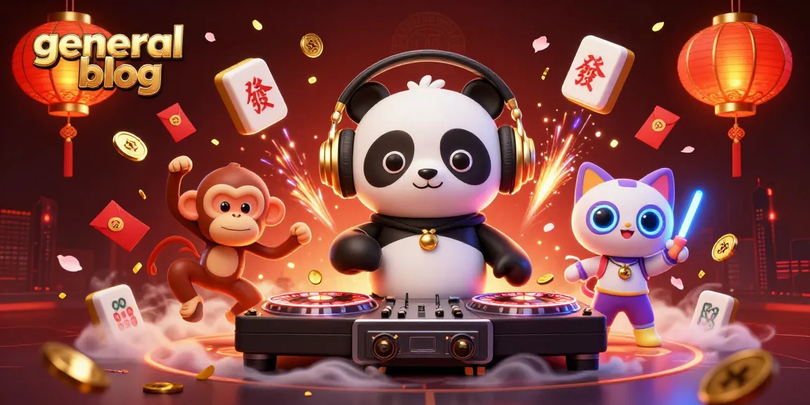 Engage with the vibrant DJ panda at the glamorous general blog casino party!