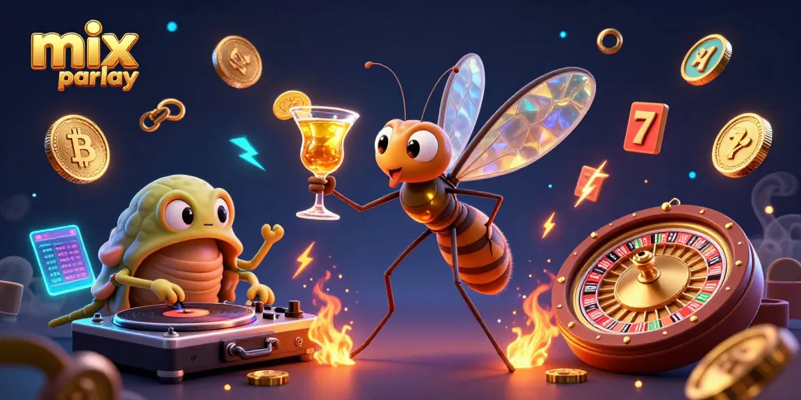 Engage with the mix parlay casino scene featuring the unique characters and vibrant game elements!