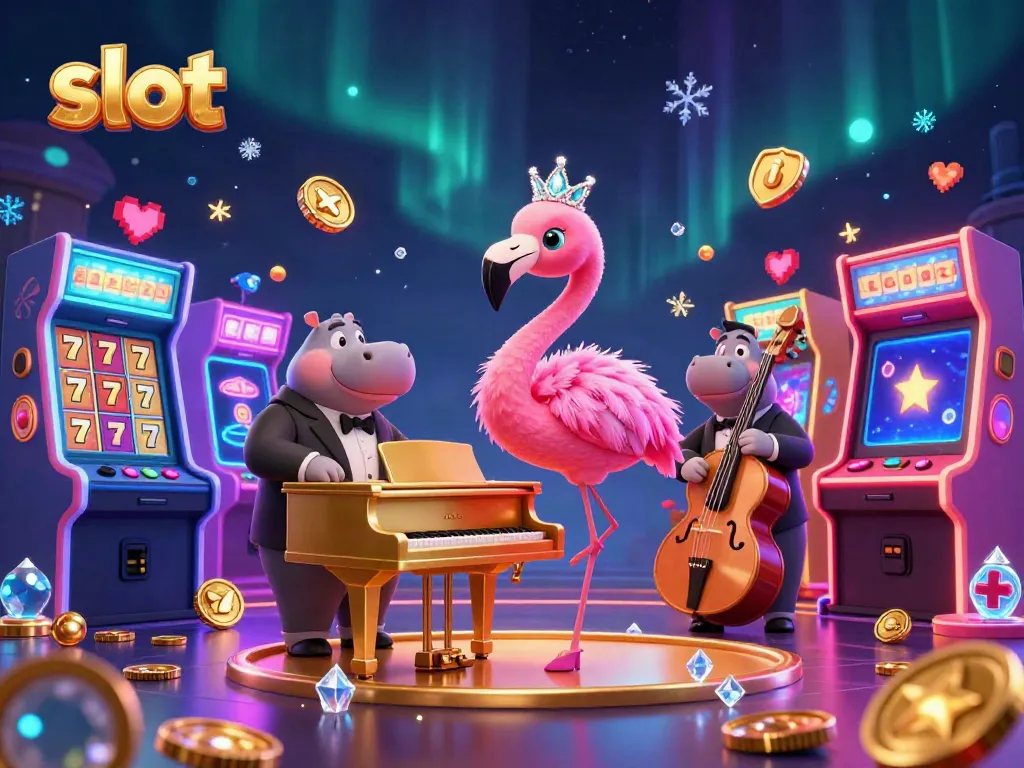 Experience thrilling slot action with vibrant characters and dazzling casino elements in a colorful scene.