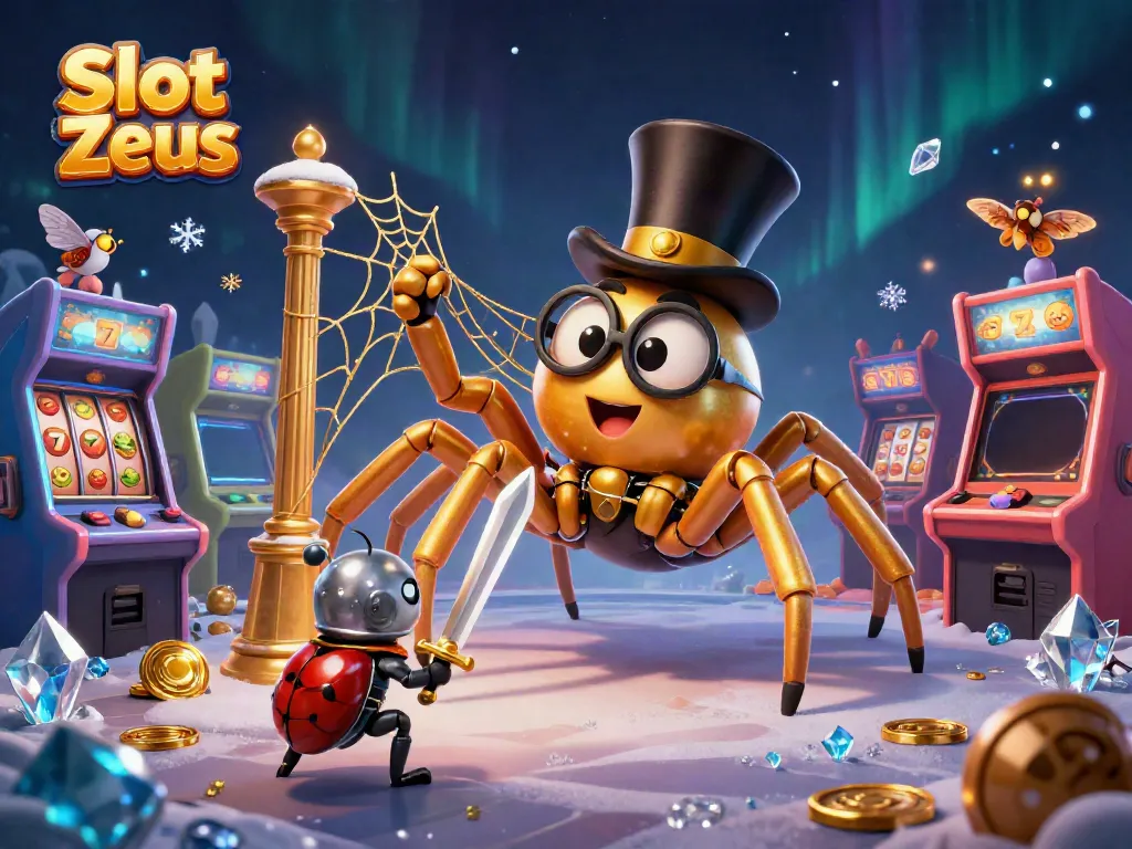 Experience the excitement of Slot Zeus with vibrant visuals and dynamic characters in this thrilling casino scene.