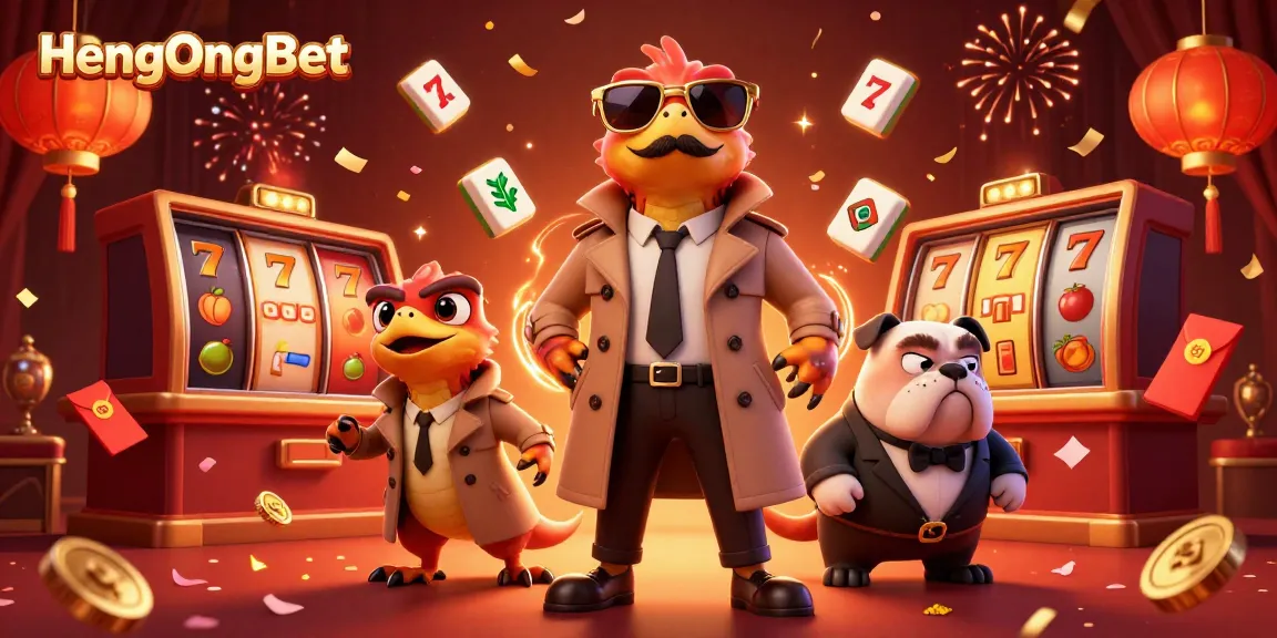 Experience thrilling gameplay at HengOngBet with slot reels and vibrant casino elements!