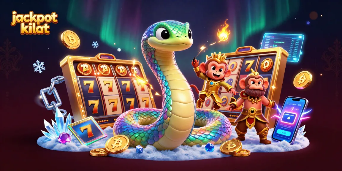 Engage in jackpot kilat action with vibrant casino-themed 3D illustration of mythical characters and dynamic game elements.