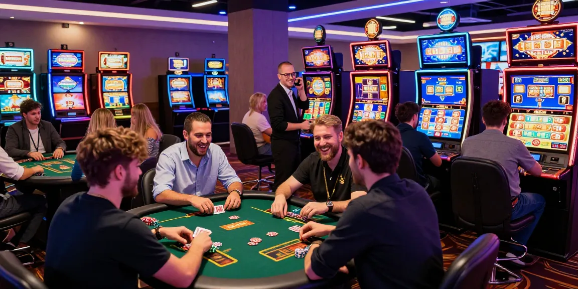 Engaging scene of players enjoying casino italiani non AAMS games with colorful displays and lively atmosphere.