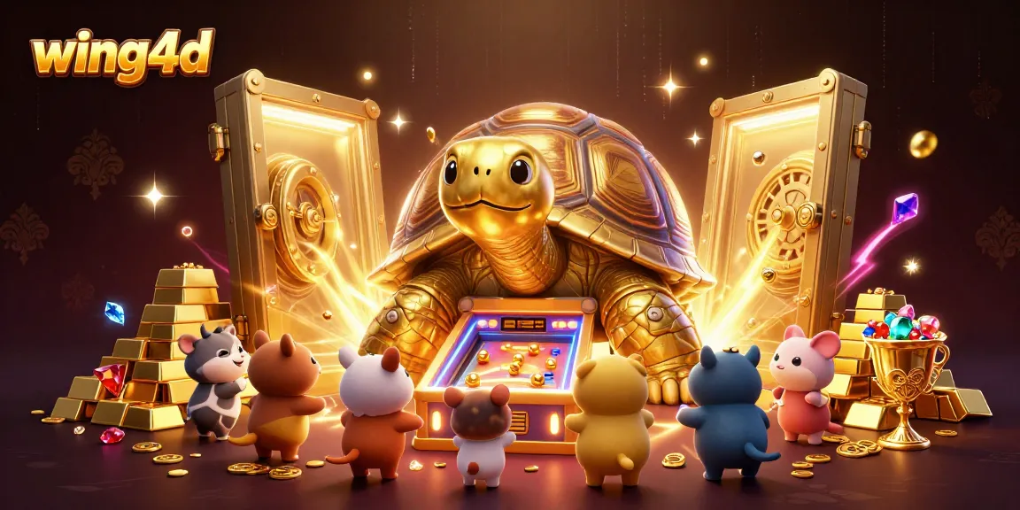Experience thrilling gameplay at wing4d with golden treasures and a lively tortoise pinball!