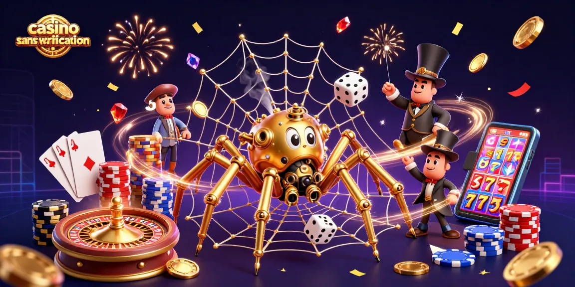 Jouer au casino sans vérification avec une araignée en or steampunk et des éléments de jeu captivants.