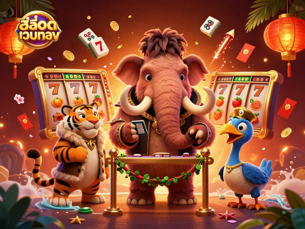 ภาพการ์ตูน 3D แสดงให้เห็น สล็อตเว็บตรง กับตัวละครที่น่าสนใจในคาสิโน