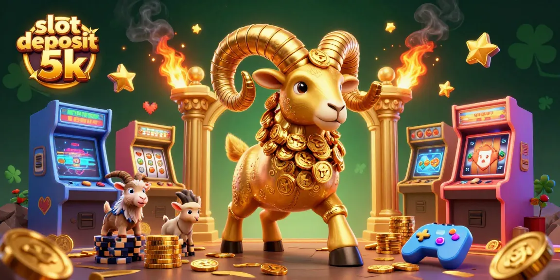 Experience thrilling gameplay with slot deposit 5k featuring a golden ram and vibrant casino elements.
