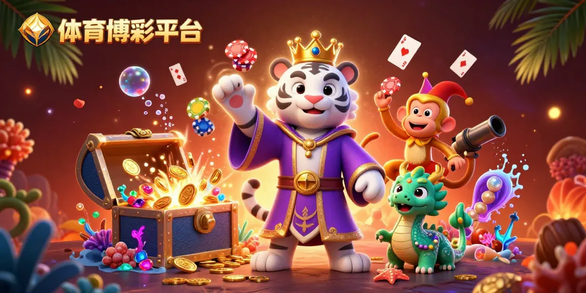体育博彩平台激烈對戰，白虎與猴子伴隨金幣與鮮豔色彩繽紛場景，贏取金錢！