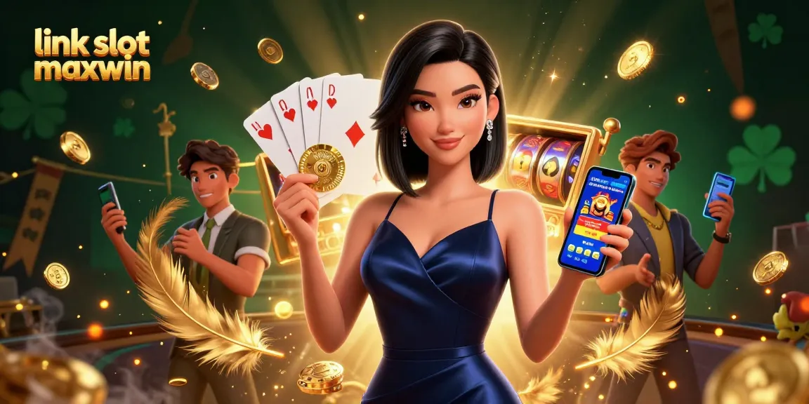 Mainkan link slot maxwin di scene kasino yang vibrant dengan gulungan slot yang menakjubkan dan elemen taruhan yang dinamis.