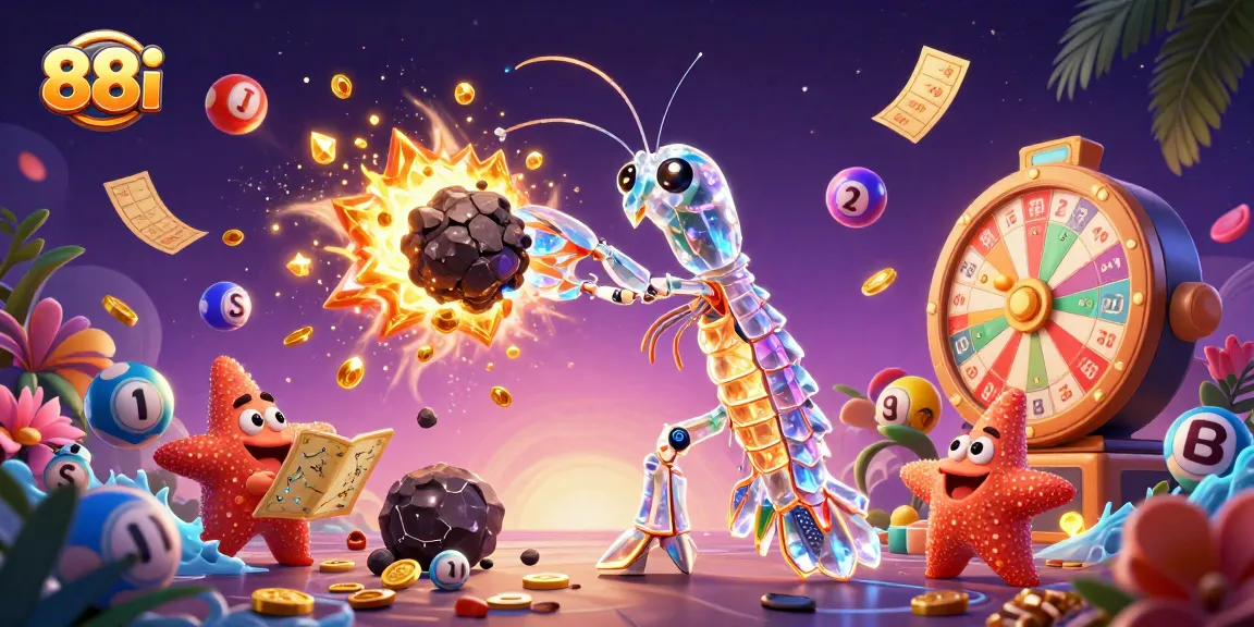 Experience thrilling wins at 88i with a vibrant 3D illustration featuring exciting gaming elements.