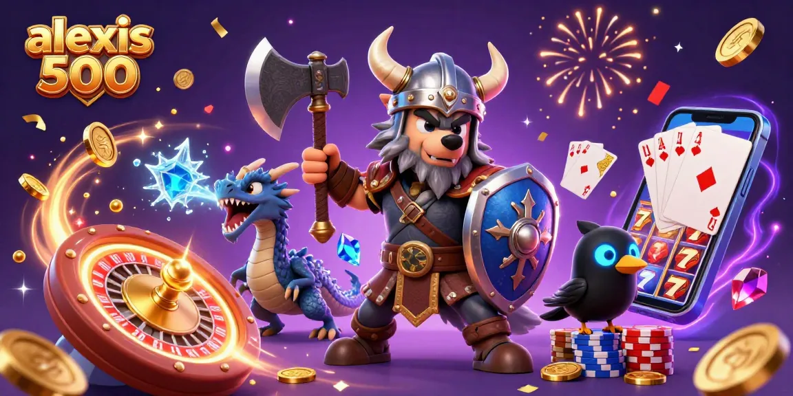 Engage with the thrilling world of alexis 500 as a Viking warrior, dragon, and raven embrace the excitement of winning spins.