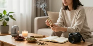 Enjoy a calming moment with buy-head-trip-herbal-56g incense and aromatic herbs.
