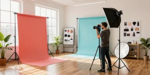 Fotografia di Prodotti in uno studio professionale con illuminazione per accessori moda.